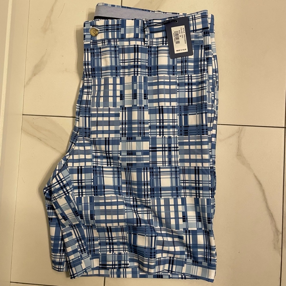 Peter Millar Patterned Shorts inseam 9 Inches NWT